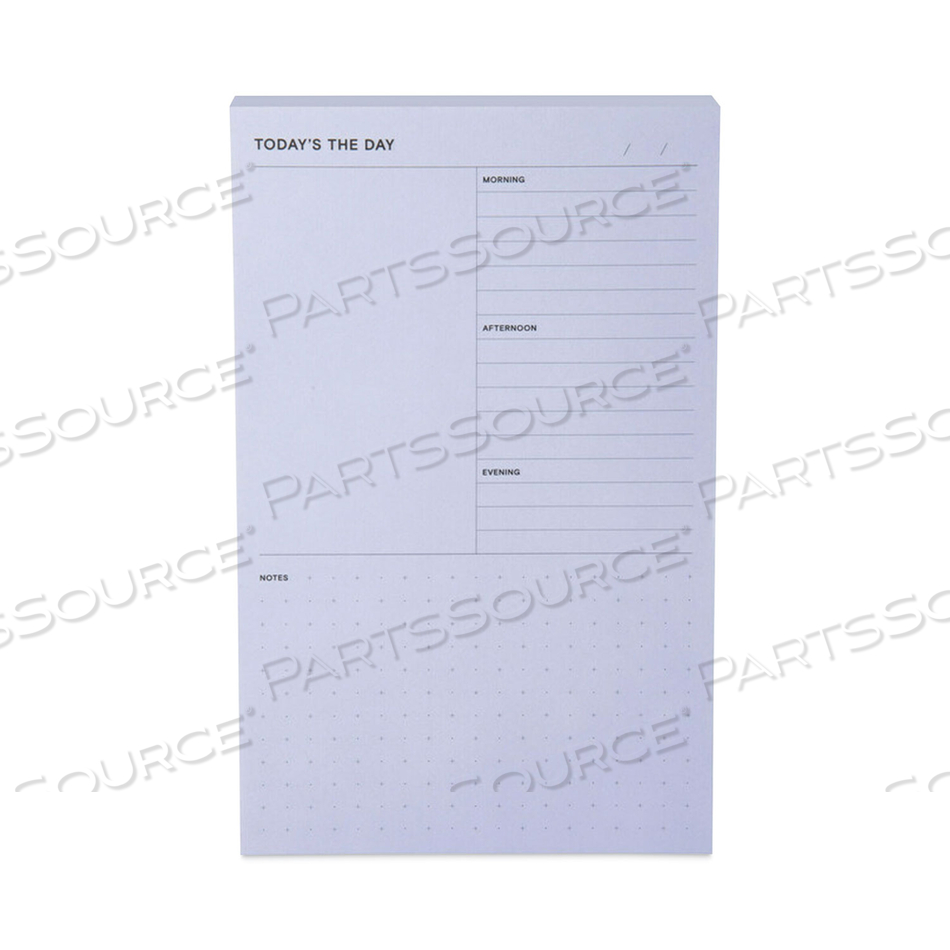 ADHESIVE DAILY PLANNER STICKY-NOTE PADS, DAILY PLANNER FORMAT, 4.9" X 7.7", BLUE, 100 SHEETS/PAD 