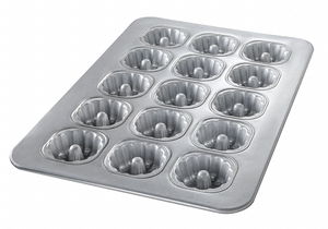 MINI FLUTED TUBE CAKE PAN 15 MOULDS by Chicago Metallic