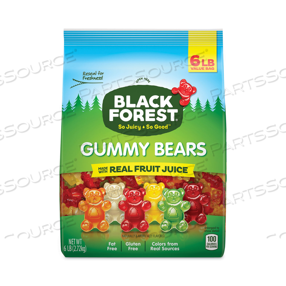 GUMMY BEARS, ASSORTED, 6 LB BAG 