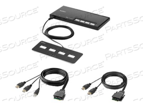 MODULAR SECURE DUAL HEAD, KVM SWITCH, 4 X KVM PORT(S), 1 LOCAL USER, DESKTOP, TAA COMPLIANT by Belkin