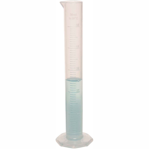 SINGLE SCALE GRADUATED CYLINDER, 50ML CAPACITY, 1.0ML GRADUATION, CLEAR, 1/PK by Bel-Art Products