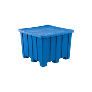 PLASTIC GAYLORD PALLET CONTAINER WITH LID 02-307220 - 50X50X36-1/2, BLUE by Rotational Molding, Inc.