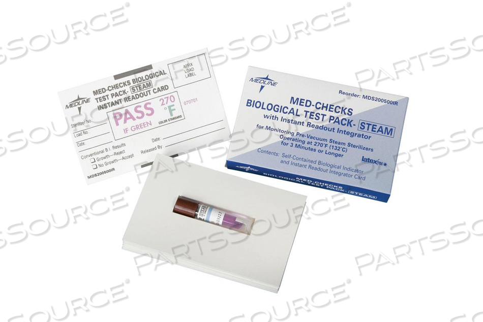 PACKS: BIOLOGICAL STEAM TEST PACK, INSTANT READ by Medline Industries, Inc. PACKS: BIOLOGICAL STEAM TEST PACK, INSTANT READ by Medline Industries, Inc.