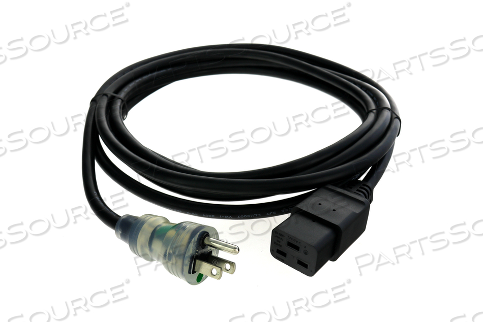 POWER CORD, BLACK, 5M LENGTH, ROHS COMPLIANT CERTIFICATION, 15A CURRENT RATING by Draeger Inc.