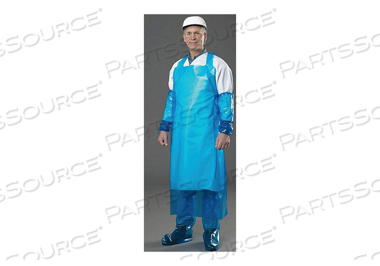 DIE CUT APRON 55 IN L BLUE PK12 by Polyco