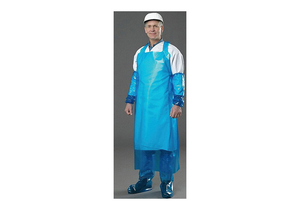 DIE CUT APRON 55 IN L BLUE PK12 by Polyco