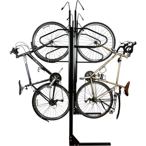 BIKE FIXATION, INDOOR 6 BIKE LOCKABLE DOUBLE SIDED VERTICAL STORAGE RACK by Saris Cycling Group