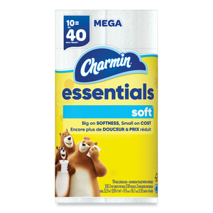 ESSENTIALS SOFT BATHROOM TISSUE, SEPTIC SAFE, 2-PLY, WHITE, 352 SHEETS/ROLL, 30 ROLLS/CARTON by Charmin