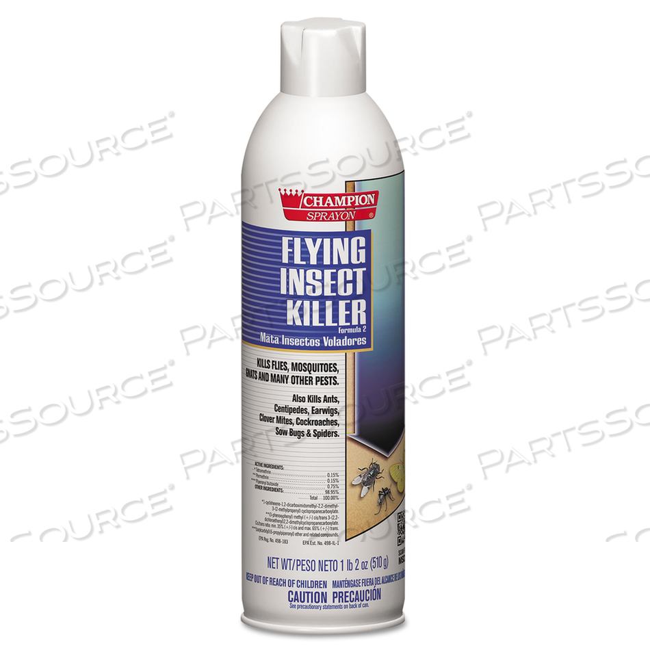 CHAMPION SPRAYON FLYING INSECT KILLER, 18 OZ AEROSOL SPRAY, 12/CARTON 