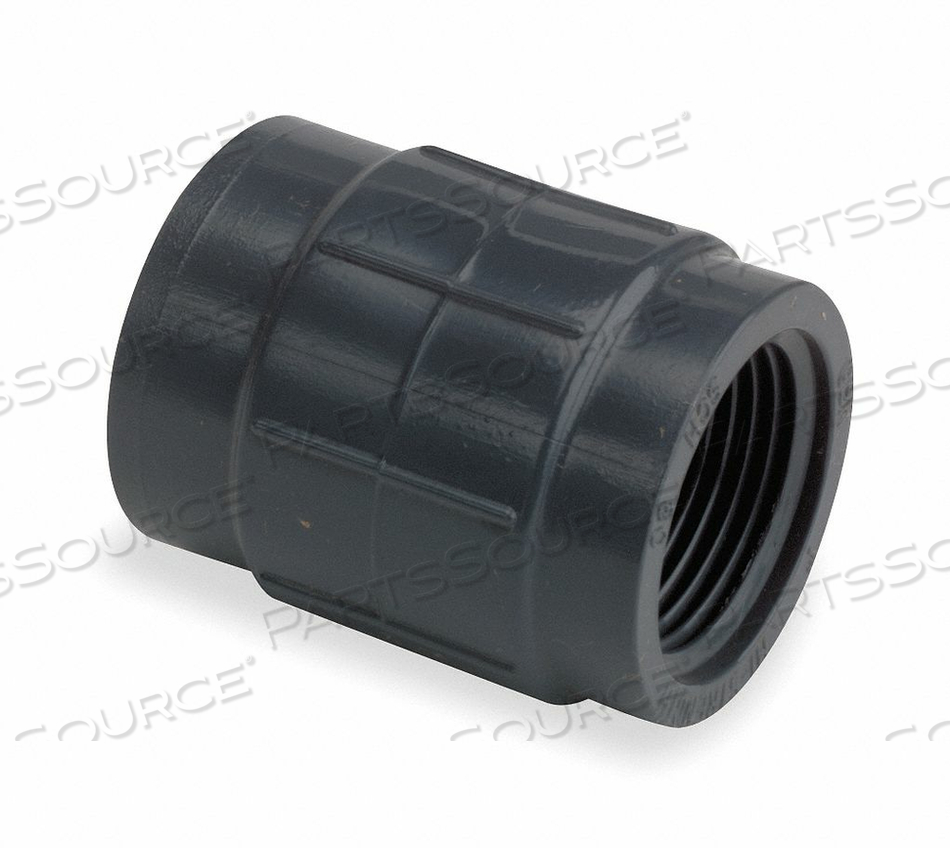 FEMALE ADAPTER, 3 IN X 3 IN FITTING PIPE SIZE, SCHEDULE 80, FEMALE SOCKET X FEMALE NPT, GRAY by GF Piping Systems