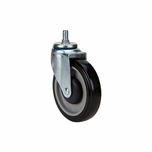 SHOPPING CART SWIVEL CASTER - POLYURETHANE WITH POLYETHYLENE CTR 5" DIA. by Fairbanks Scale