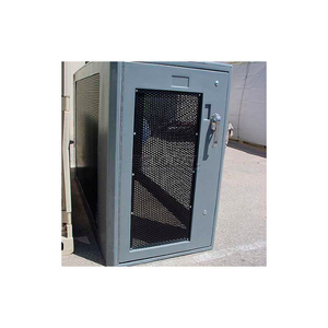 BIKE LOCKER OPTION-WINDOW IN LOCKER DOOR 16" X 36", PERFORATED STEEL POWDER COATED by American Bicycle Security