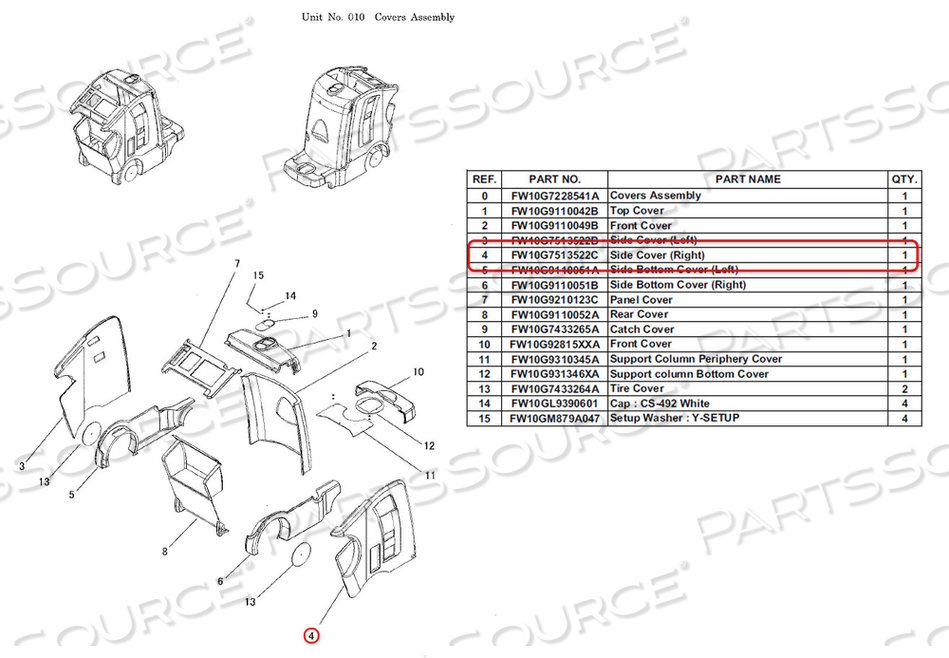 RIGHT SIDE COVER by FUJIFILM Healthcare Americas Corporation