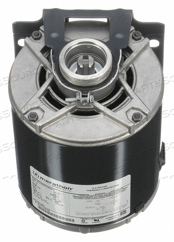 CARBONATOR PUMP MOTOR, BODY DIA. 5.6 IN, DUTY CYCLE CONTINUOUS, FRAME 48Y, HZ 60 HZ, FULL LOAD AMPS 6.1, HEIGHT 5 13/16 IN, HP 1/3, INS. CLA by Marathon Motors