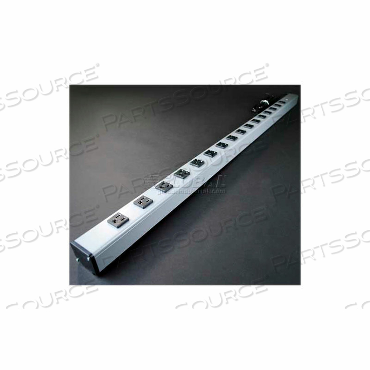 UL404BD MULTI-OUTLET POWER UNIT, 125V, 15A, 48"L, 16 OUTLETS, 15' CORD by Wiremold