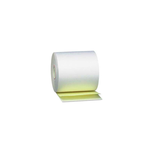 SECURIT TELLER PAPER ROLLS, 3-1/4" X 80', WHITE/CANARY, 60 ROLLS/CARTON by PM Company