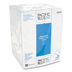 PACIFIC BLUE SELECT DISPOSABLE PATIENT CARE WASHCLOTHS, 10 X 13, WHITE, 55/PACK, 24 PACKS/CARTON by Georgia-Pacific