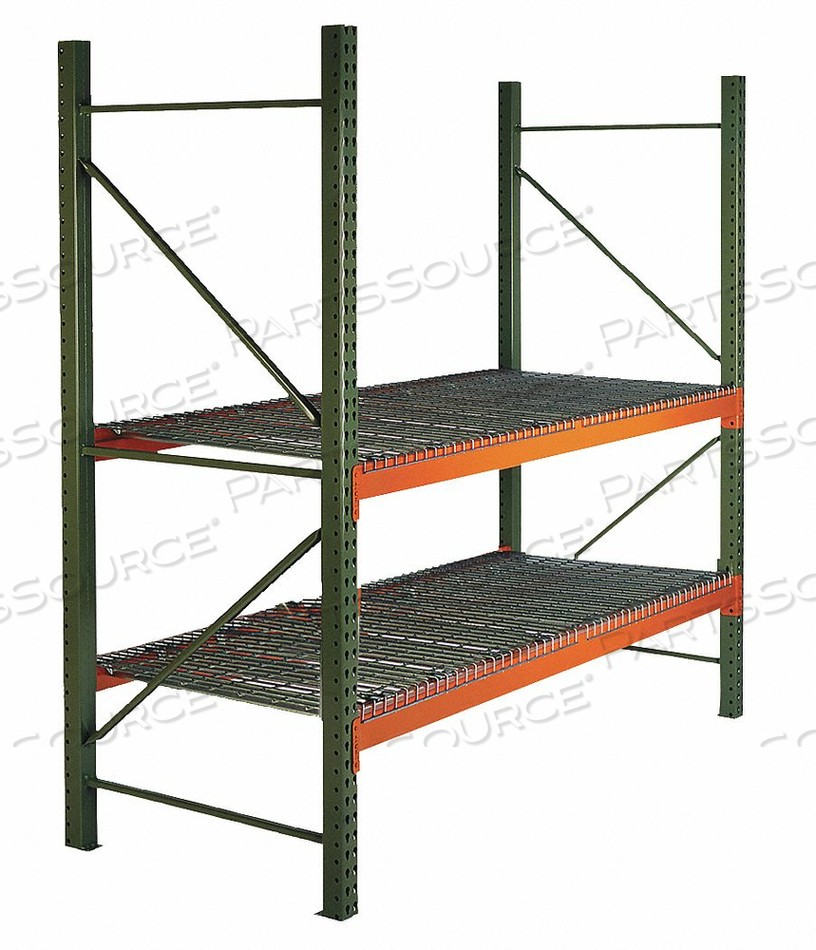 PALLET RACK STARTER 96X48X144 W/DECK by Husky Rack & Wire