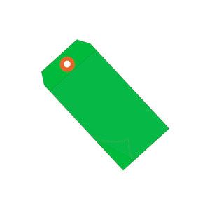 SELF LAMINATING TAGS 6-1/4" X 3-1/8" GREEN - 100 PACK by Box Packaging Inc