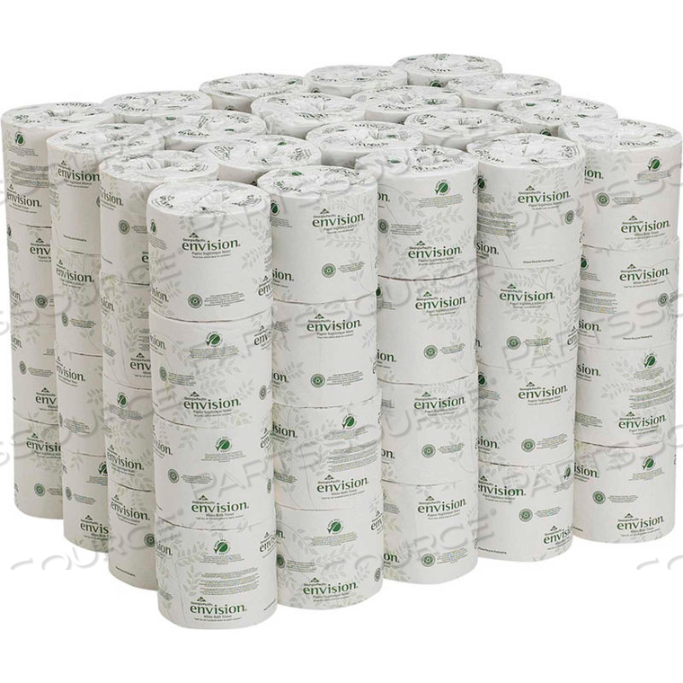 ENVISION WHITE 2-PLY EMBOSSED BATHROOM TISSUE, 550 SHEETS/ROLL, 80 ROLLS/CASE by Georgia-Pacific