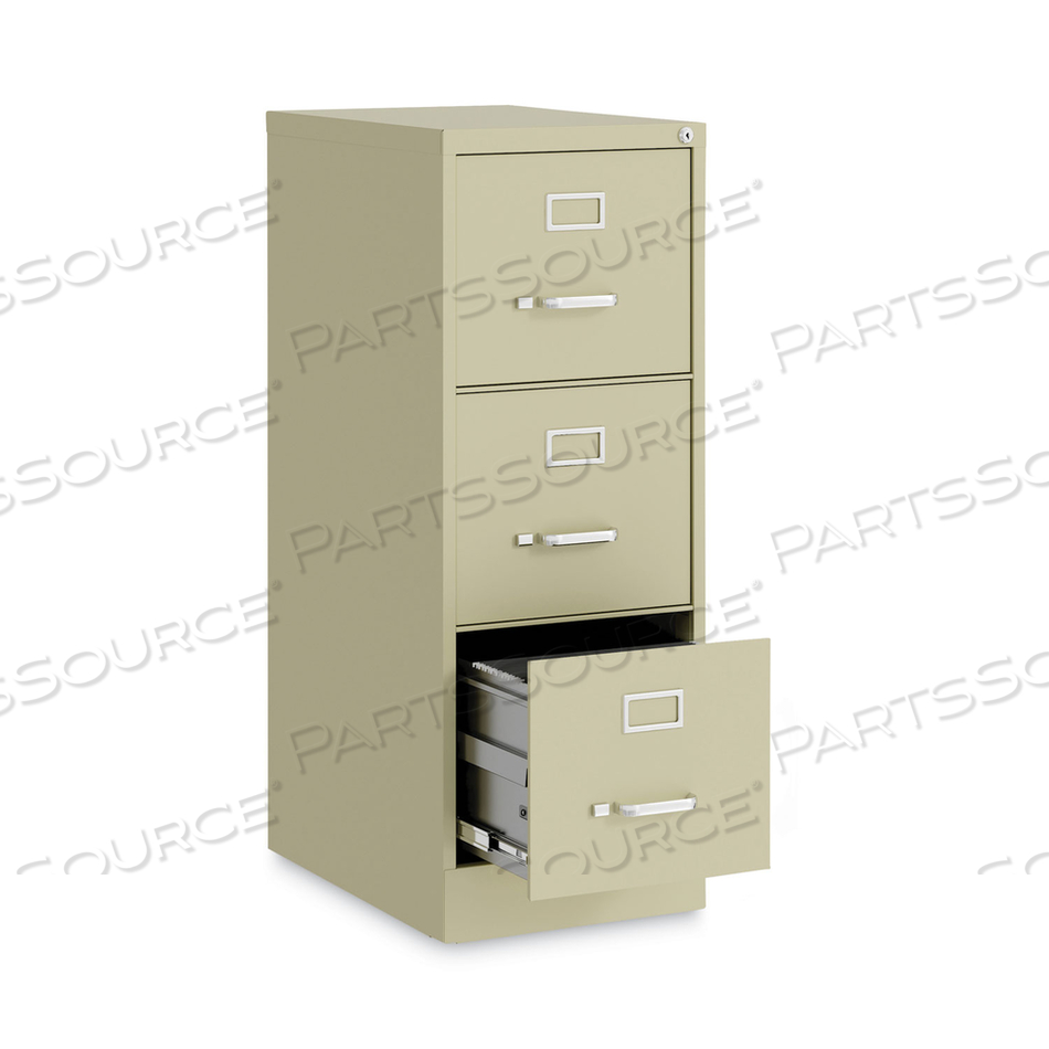 VERTICAL LETTER FILE CABINET, 3 LETTER-SIZE FILE DRAWERS, PUTTY, 15 X 22 X 40.19 