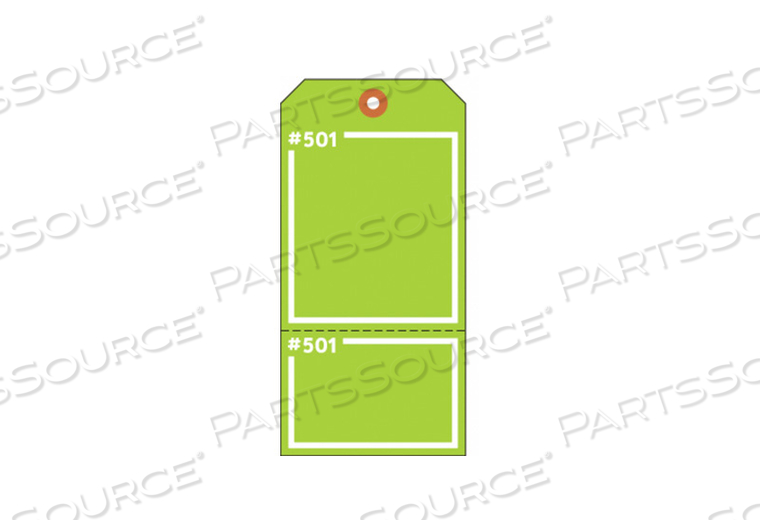 BLANK TAG 5-3/4 X 2-7/8 IN GRN PK100 by Electromark