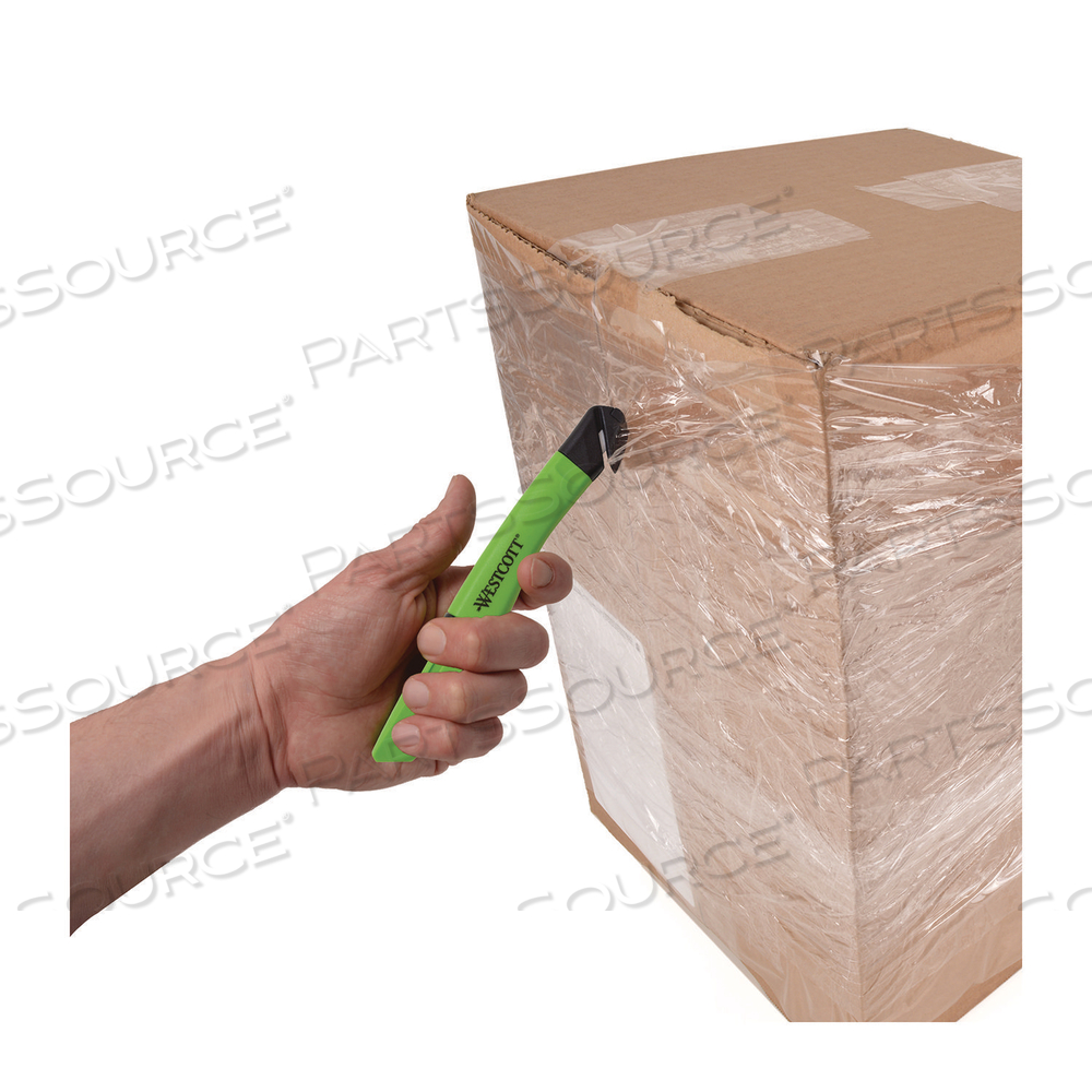SAFETY CERAMIC BLADE BOX CUTTER, 0.5" BLADE, 5.7" PLASTIC HANDLE, GREEN by Westcott