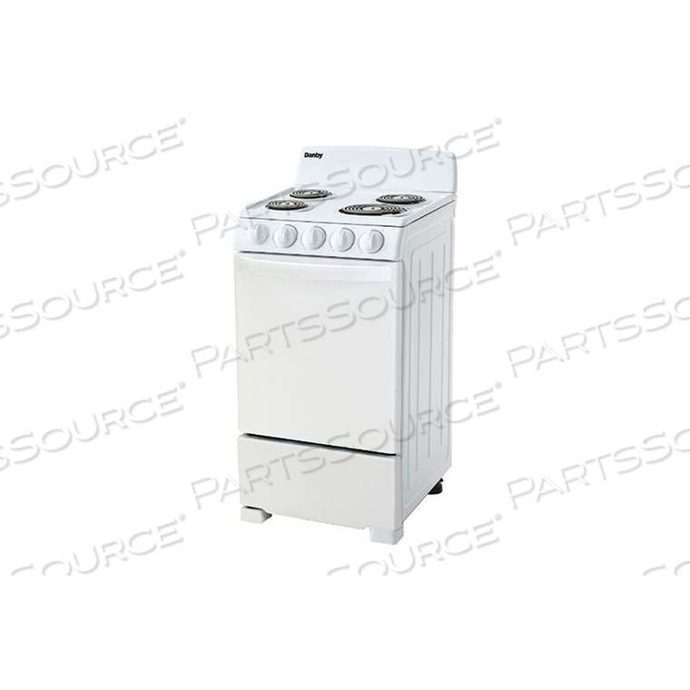 ELECTRIC RANGE, 20"W, 220V, 2.3 CU. FT. OVEN CAPACITY 