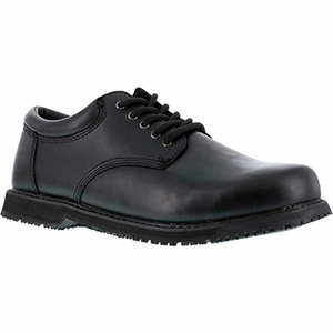 G1120 FRICTION PLAIN TOE OXFORD, MEN'S SZ 12 EW WIDE, BLACK by Grabbers