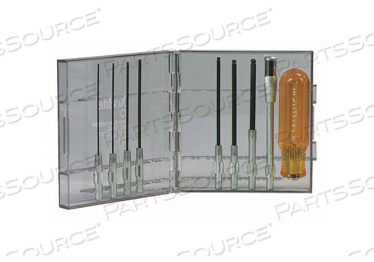 PREC.DRIVER SET BALL HEX METRIC 9 PCS. by Xcelite PREC.DRIVER SET BALL HEX METRIC 9 PCS. by Xcelite