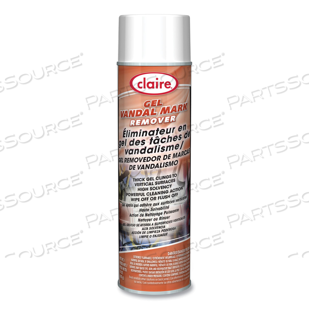 GEL VANDAL MARK REMOVER, 15 OZ AEROSOL SPRAY by Claire