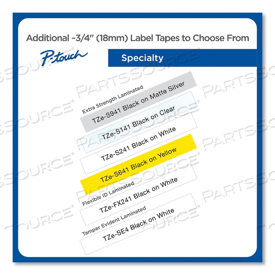 TZ SECURITY TAPE CARTRIDGE FOR P-TOUCH LABELERS, 0.7" X 26.2 FT, BLACK ON WHITE by Brother TZ SECURITY TAPE CARTRIDGE FOR P-TOUCH LABELERS, 0.7" X 26.2 FT, BLACK ON WHITE by Brother