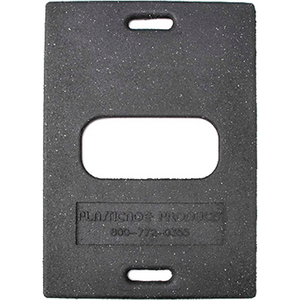 30 LB. RECYCLED RUBBER BASE FOR GEMSTONE VERTICAL PANEL, BARRICADE & PARKING SIGNS, BLACK by Plasticade