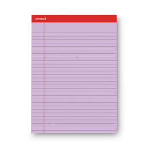 COLORED PERFORATED RULED WRITING PADS, WIDE/LEGAL RULE, 50 ORCHID 8.5 X 11 SHEETS, DOZEN by Universal