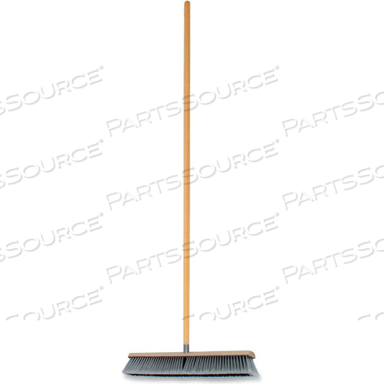 HEAVY-DUTY, FLOOR SWEEP & HANDLE, 1-1/8"X60" HARDWOOD HANDLE, by Genuine Joe