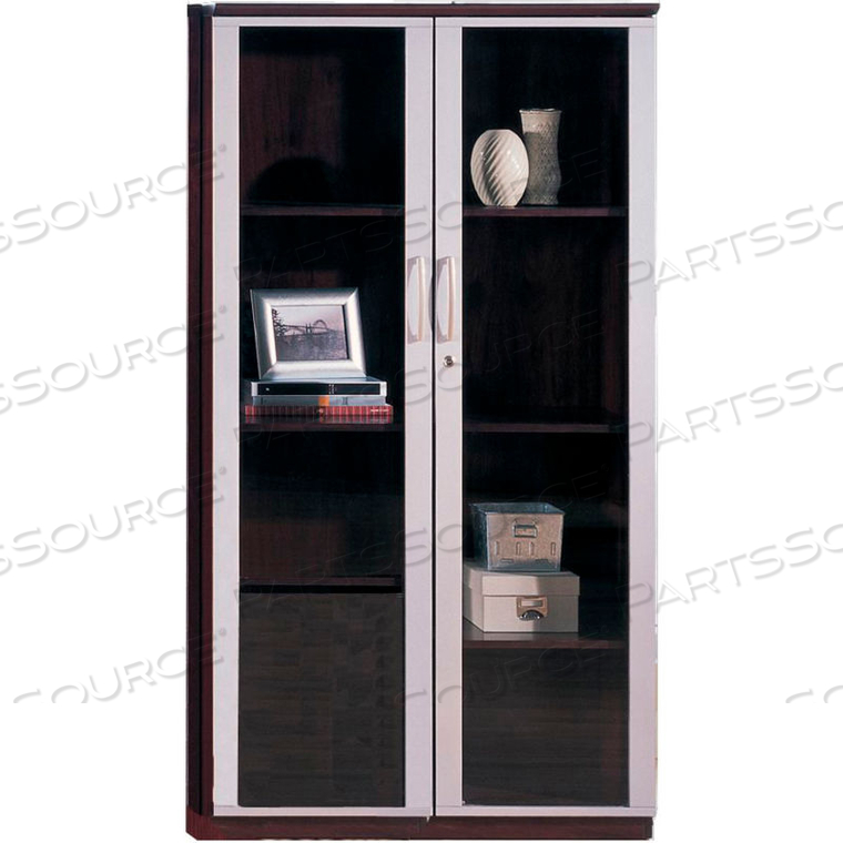 CORSICA SERIES 68" WALL CABINET WITH GLASS DOORS MAHOGANY 