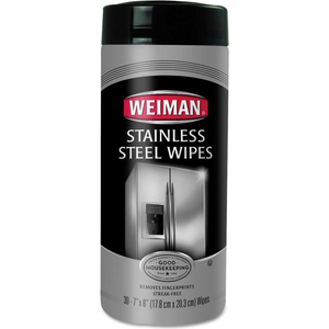 STAINELSS STEEL CLEANING WIPES, 30 WIPES/CAN - 92 by Weiman STAINELSS STEEL CLEANING WIPES, 30 WIPES/CAN - 92 by Weiman