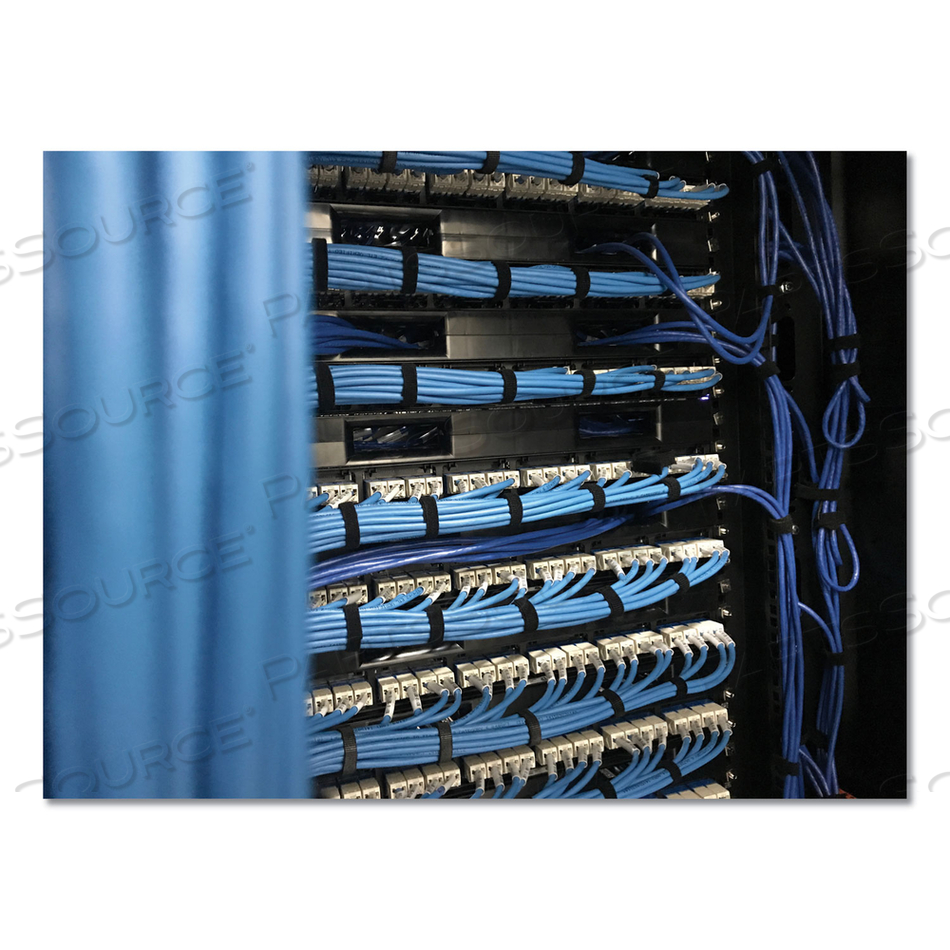 ONE-WRAP PRE-CUT THIN TIES, 0.5" X 8", BLACK by Velcro