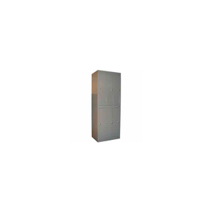 DOUBLE TIER 6 DOOR GARMENT LOCKER W/KNOB LOCK, 31"WX21-1/4"DX84-1/2"H,GRAY,ASSEMBLED by George O'Day Inc DOUBLE TIER 6 DOOR GARMENT LOCKER W/KNOB LOCK, 31"WX21-1/4"DX84-1/2"H,GRAY,ASSEMBLED by George O'Day Inc