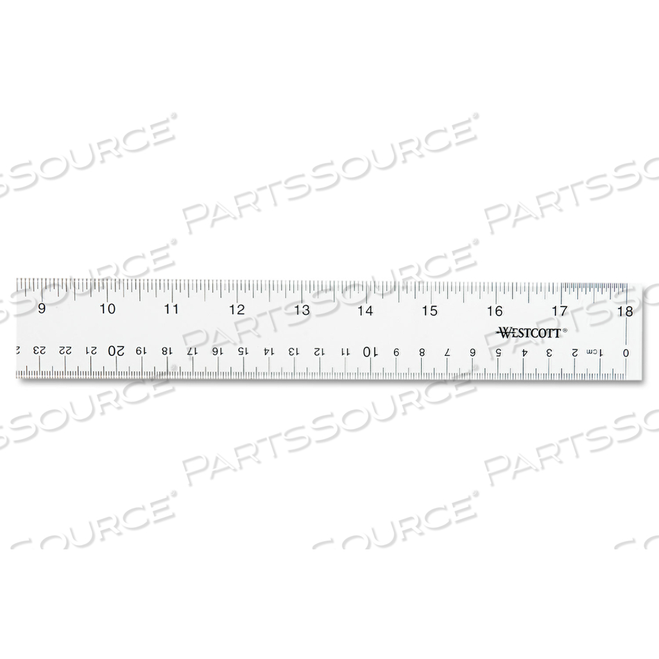 CLEAR FLEXIBLE ACRYLIC RULER, STANDARD/METRIC, 18" LONG, CLEAR by Westcott