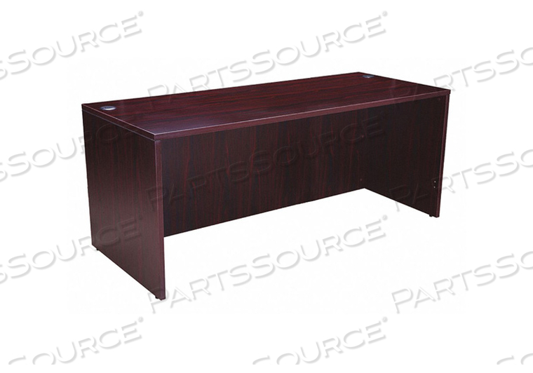 OFFICE DESK MAHOGANY BASE OVERALL 71 W by Boss