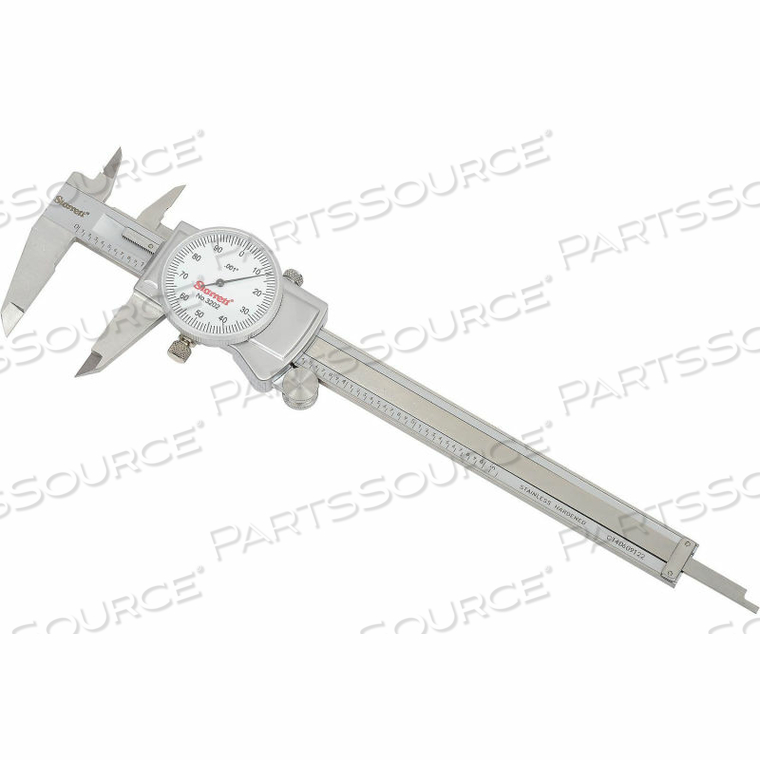 0-6" DIAL CALIPER W/WHITE DIAL by Starrett