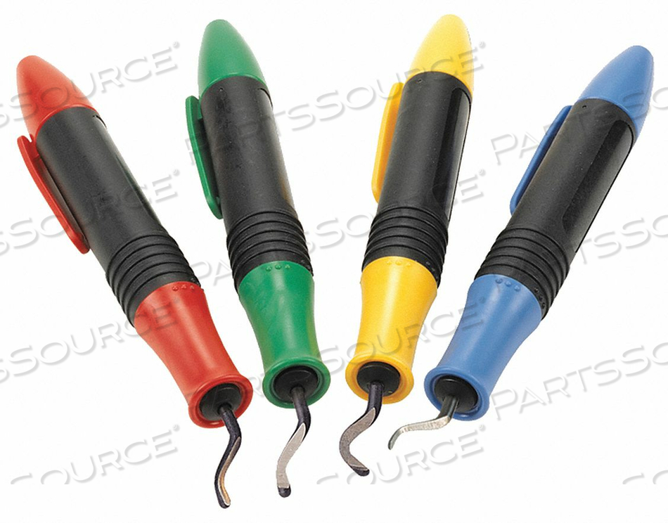 DEBURRING TOOL SET PLASTIC HI SPEED STL. by Shaviv