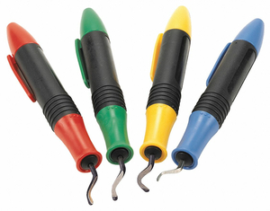 DEBURRING TOOL SET PLASTIC HI SPEED STL. by Shaviv