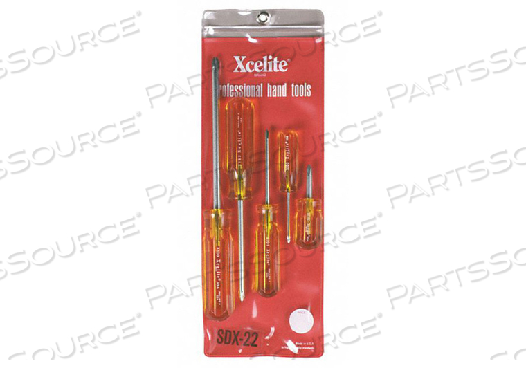 5PIECE ROUND PHILLIPS SCREWDRIVER SET S by Xcelite