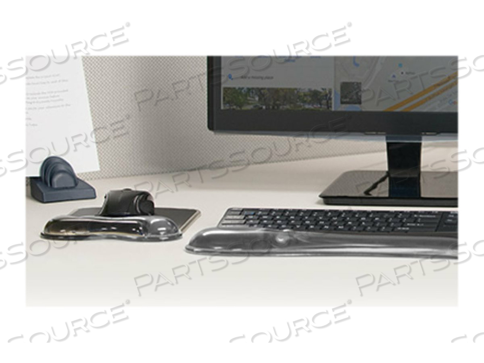 DUO GEL MOUSE PAD WRIST REST, MOUSE PAD WITH WRIST PILLOW, GRAY, BLACK, TAA COMPLIANT by Kensington Computer Products