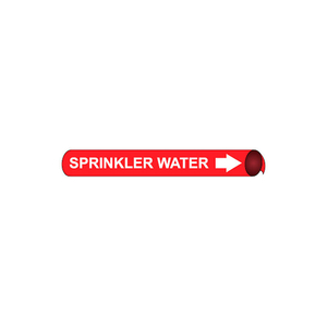 PRECOILED AND STRAP-ON PIPE MARKER - SPRINKLER WATER by National Marker Company
