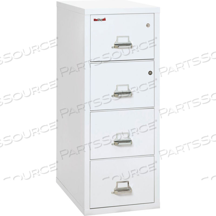 FIREPROOF 4 DRAWER VERTICAL SAFE-IN-FILE LEGAL 20-13/16"WX31-9/16"DX52-3/4"H ARCTIC WHITE by Fire King