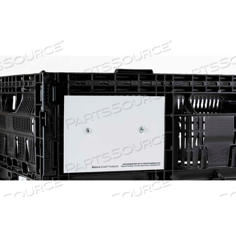 BOARD CONTAINER PLACARD LABEL HOLDER - 2 HOLES, BLANK, 4-1/2" X 6-1/2" by Kennedy Manufacturing