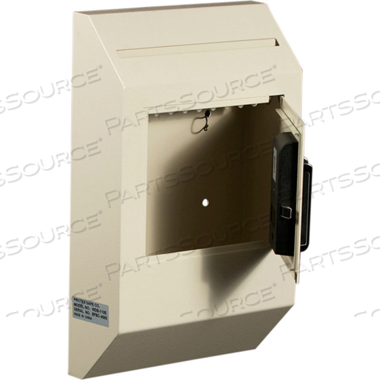 LETTER SIZE WALL DROP BOX WITH ELECTRONIC LOCK 10" X 4" X 16-3/8" BEIGE by Protex Safe Co. LLC LETTER SIZE WALL DROP BOX WITH ELECTRONIC LOCK 10" X 4" X 16-3/8" BEIGE by Protex Safe Co. LLC